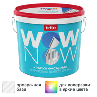 Изображение товара Краска фасадная Wow Now матовая прозрачная база С 5 л Изображение товара Краска фасадная Wow Now матовая прозрачная база С 5 л