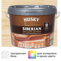 Изображение товара Акриловый лак Husky Siberian 9 л прозрачный для дерева и мебели
