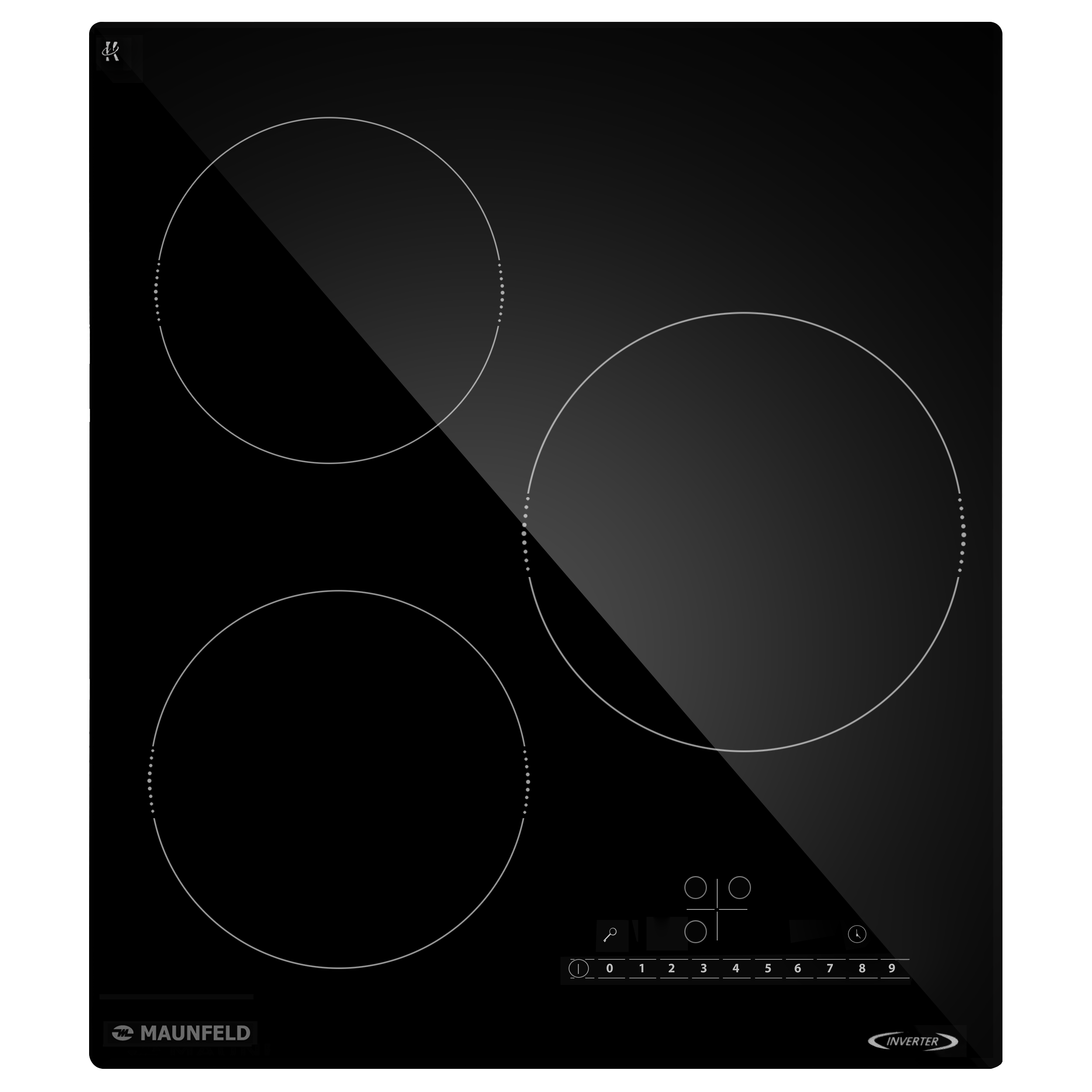 Изображение товара Индукционная варочная панель Maunfeld AVI4533SBK 45 см 3 конфорки цвет черный
