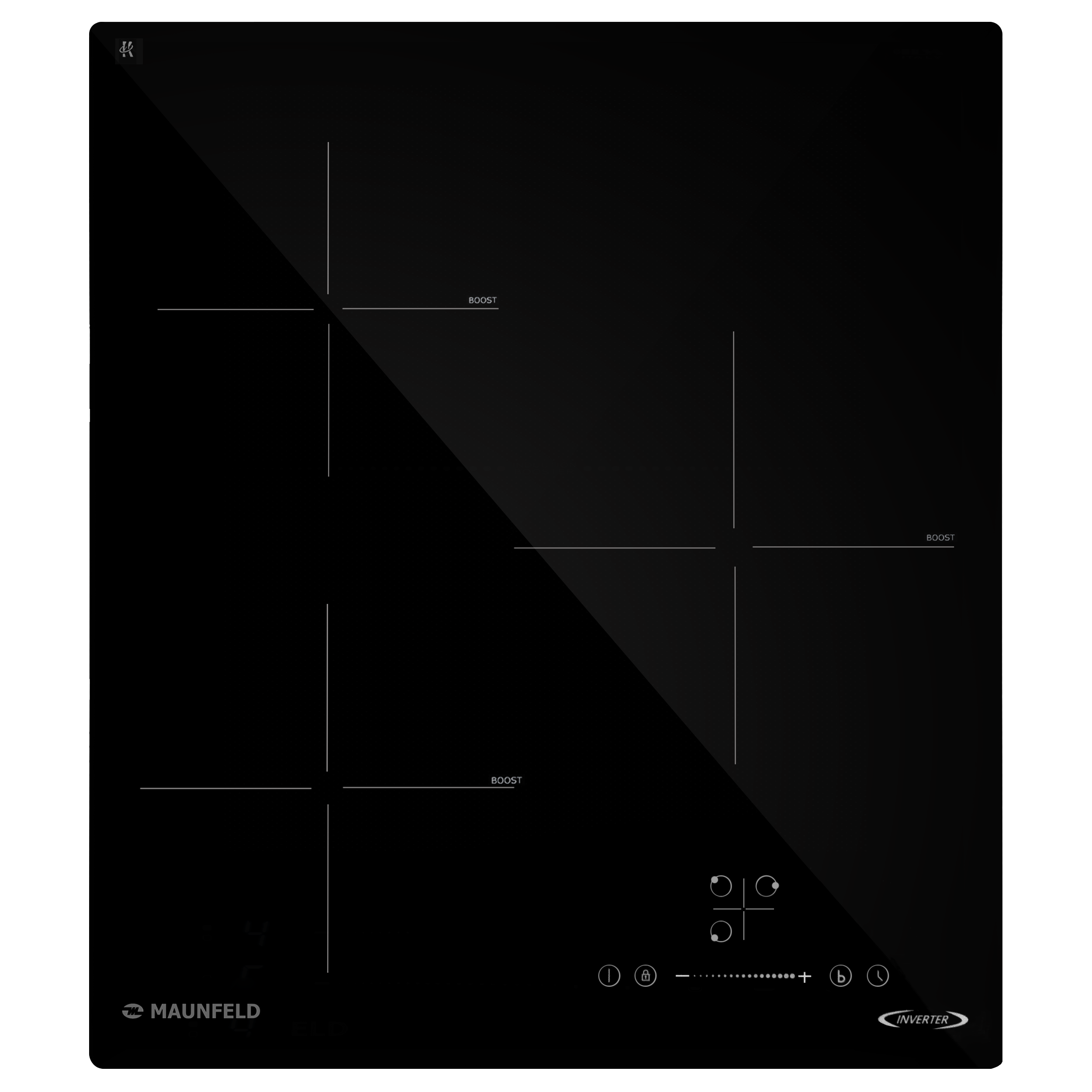 Изображение товара Индукционная варочная панель Maunfeld AVI4535SBK 45 см 3 конфорки цвет черный
