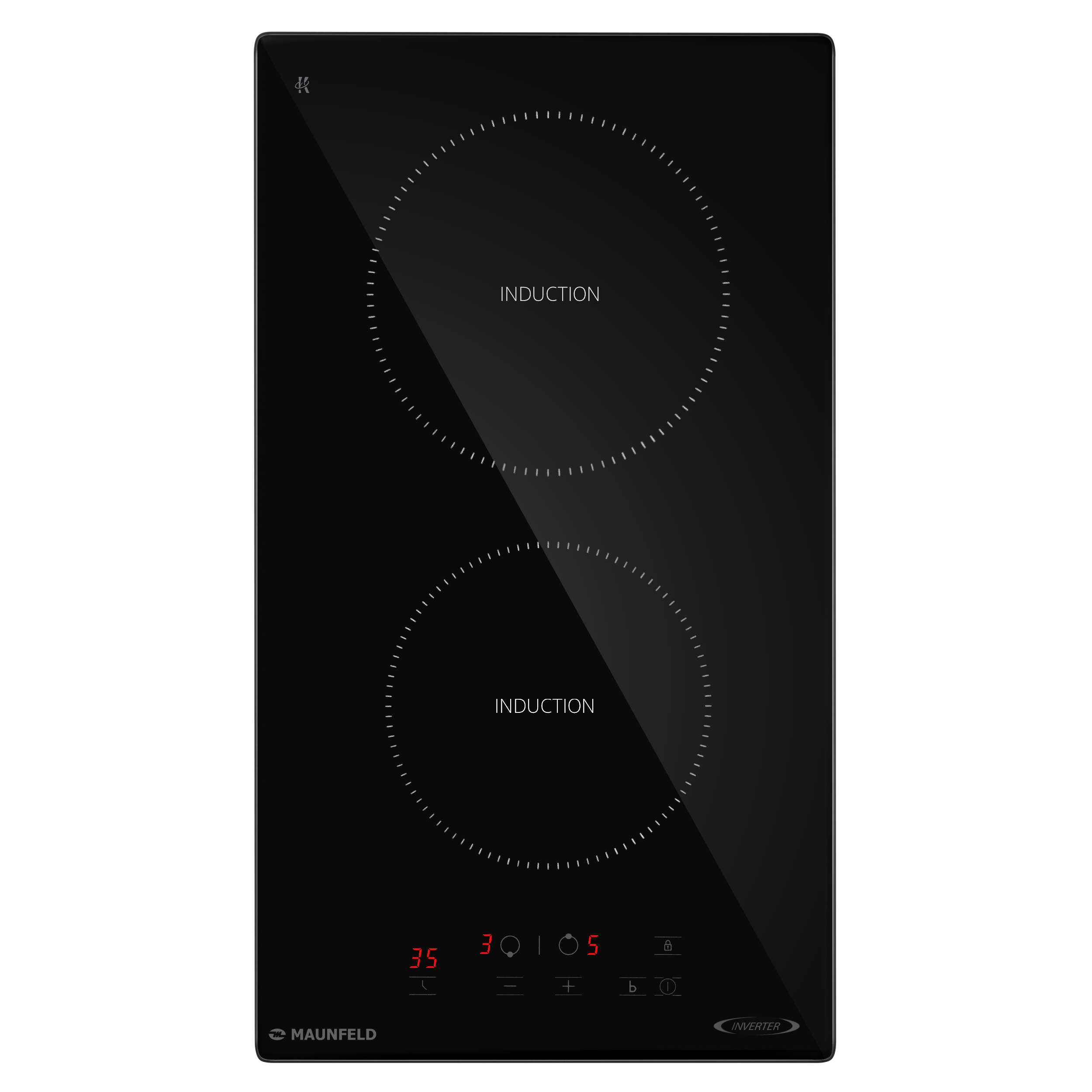Изображение товара Индукционная варочная панель Maunfeld AVI3021BK 2 конфорки черный 29 см