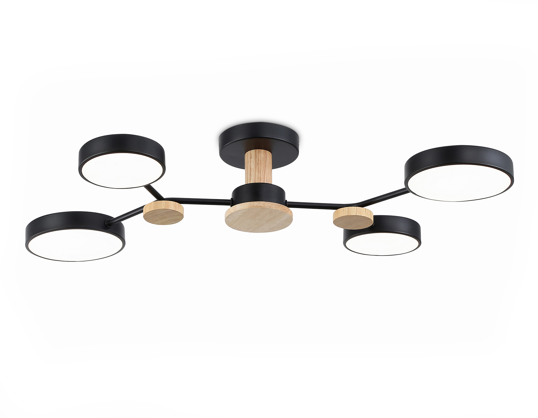 Изображение товара Люстра потолочная светодиодная Ambrella Light Comfort 4 плафона черный современный дизайн