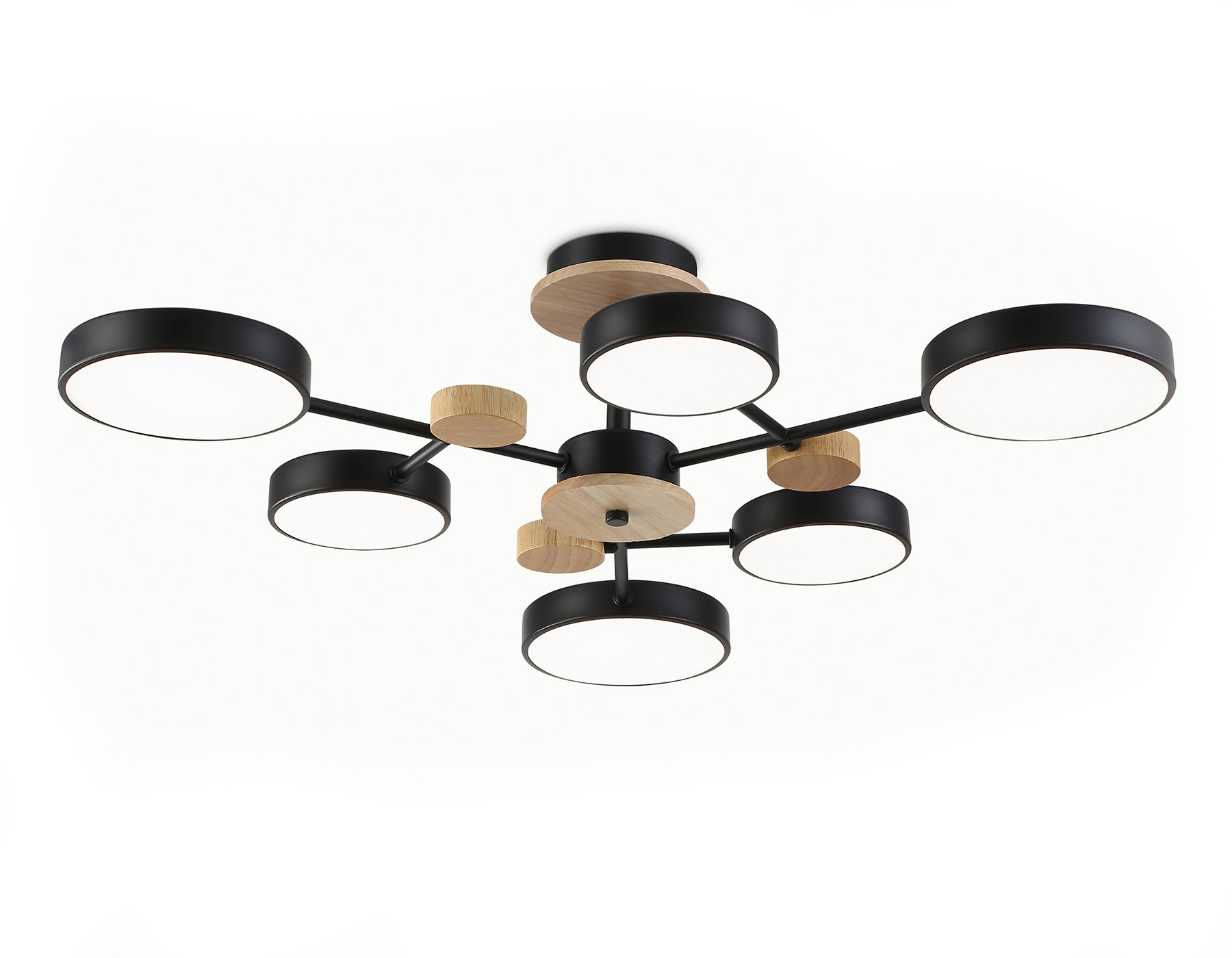 Изображение товара Люстра потолочная светодиодная Ambrella light Comfort 36 м² черный металл современный стиль
