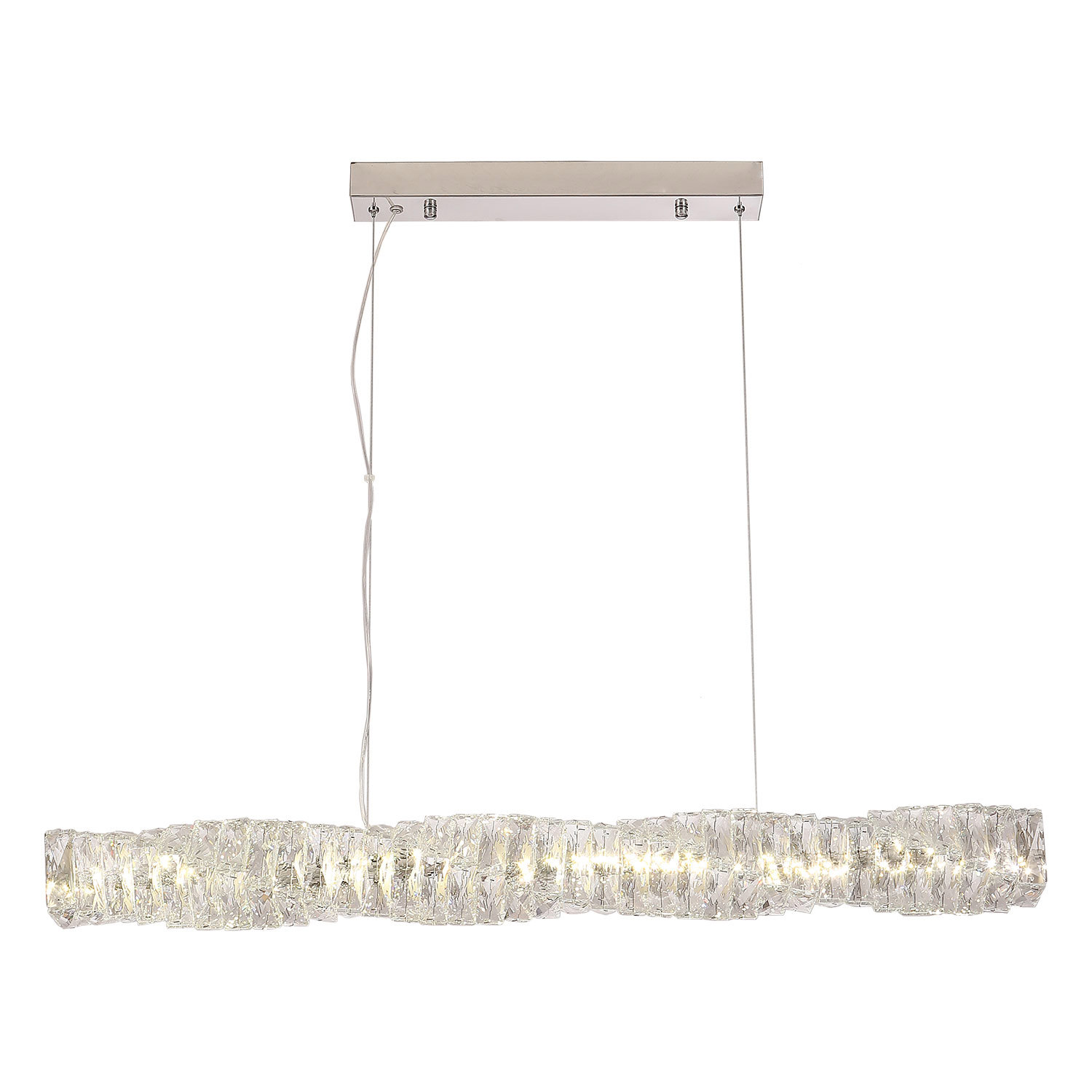 Изображение товара Линейно-подвесной светильник Люссоле Enterprise SY7607 40 Вт хром стекло