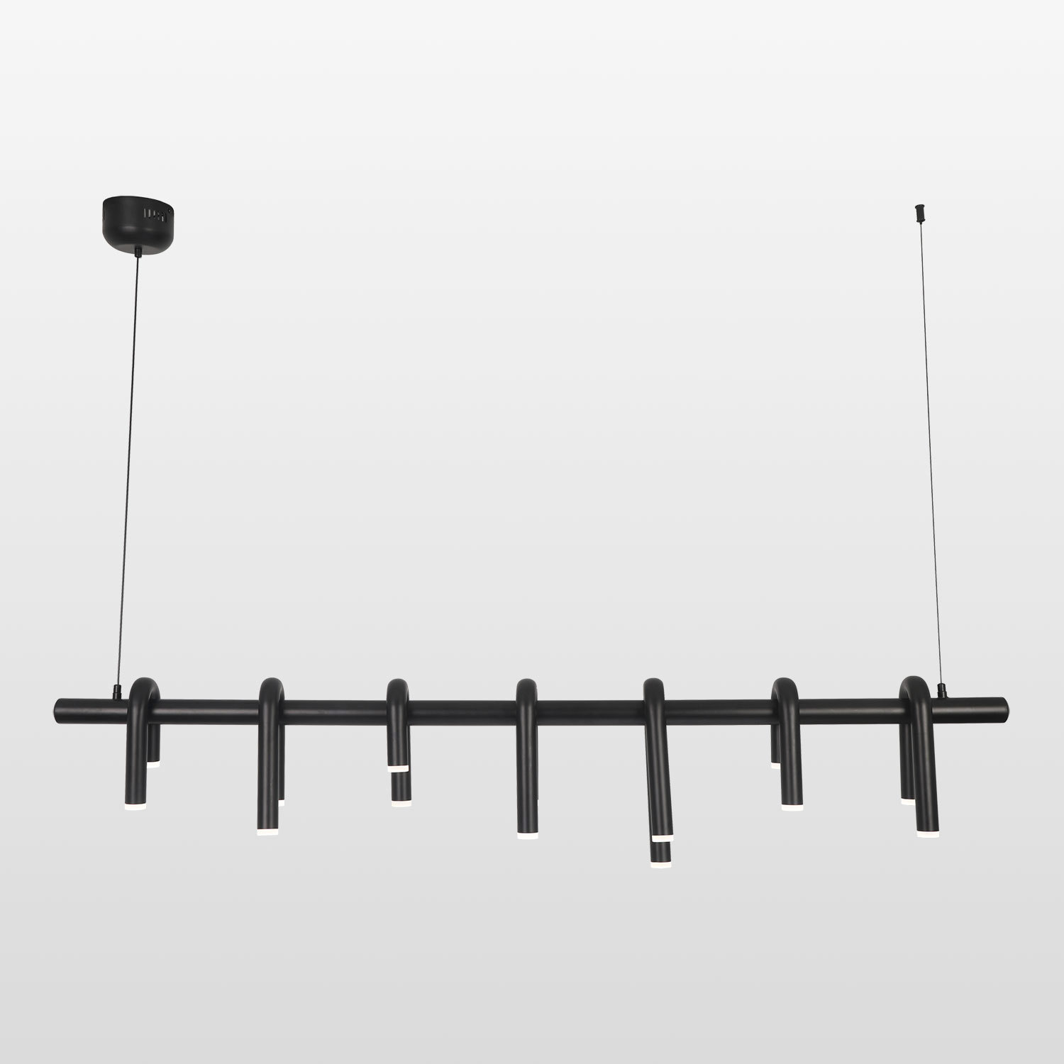 Изображение товара Светильник подвесной Люссоле GRANT 28 Вт черный стиль Лофт для натяжных потолков