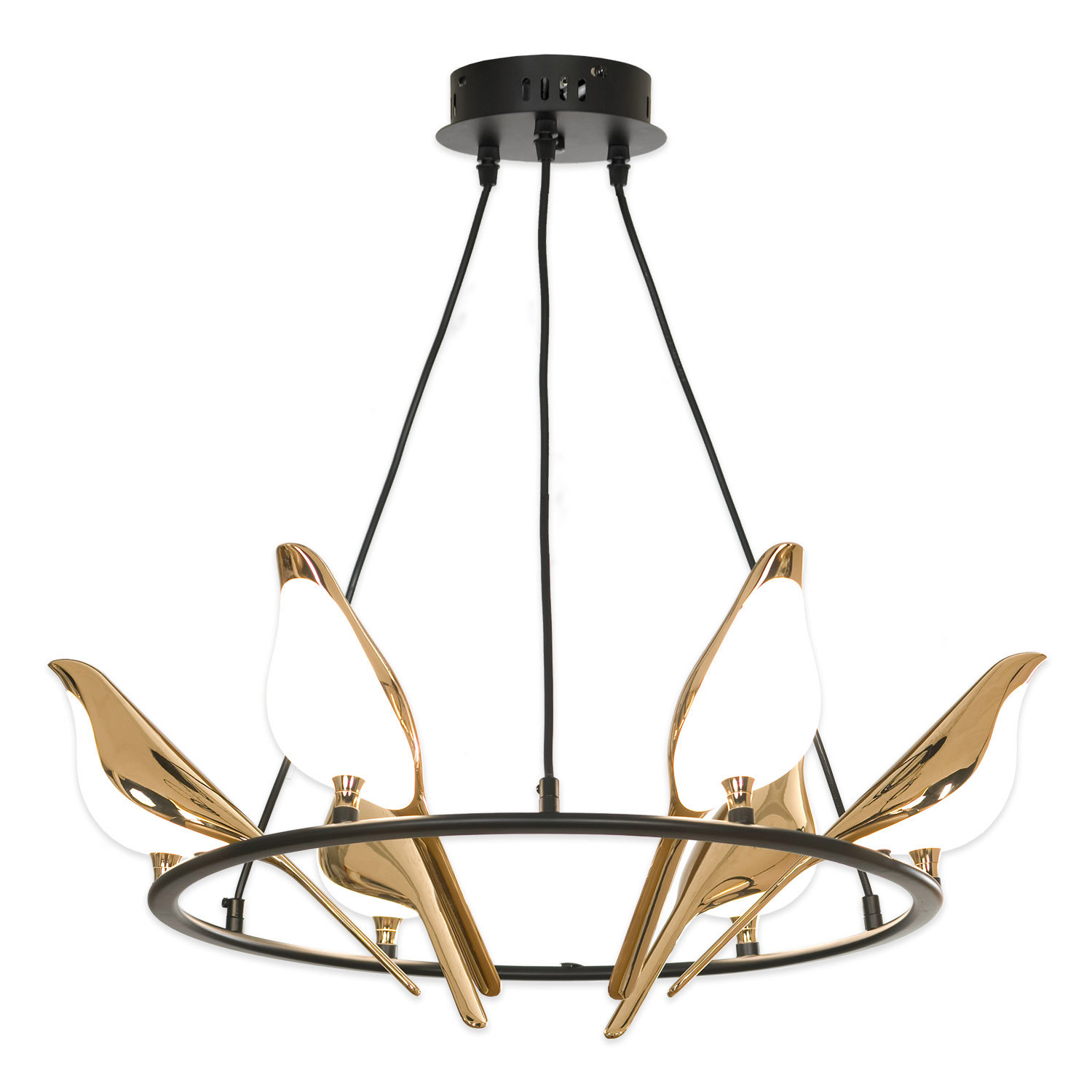 Изображение товара Люстра подвесная светодиодная Люссоле Jasper 5 м² неоклассика золото IP20