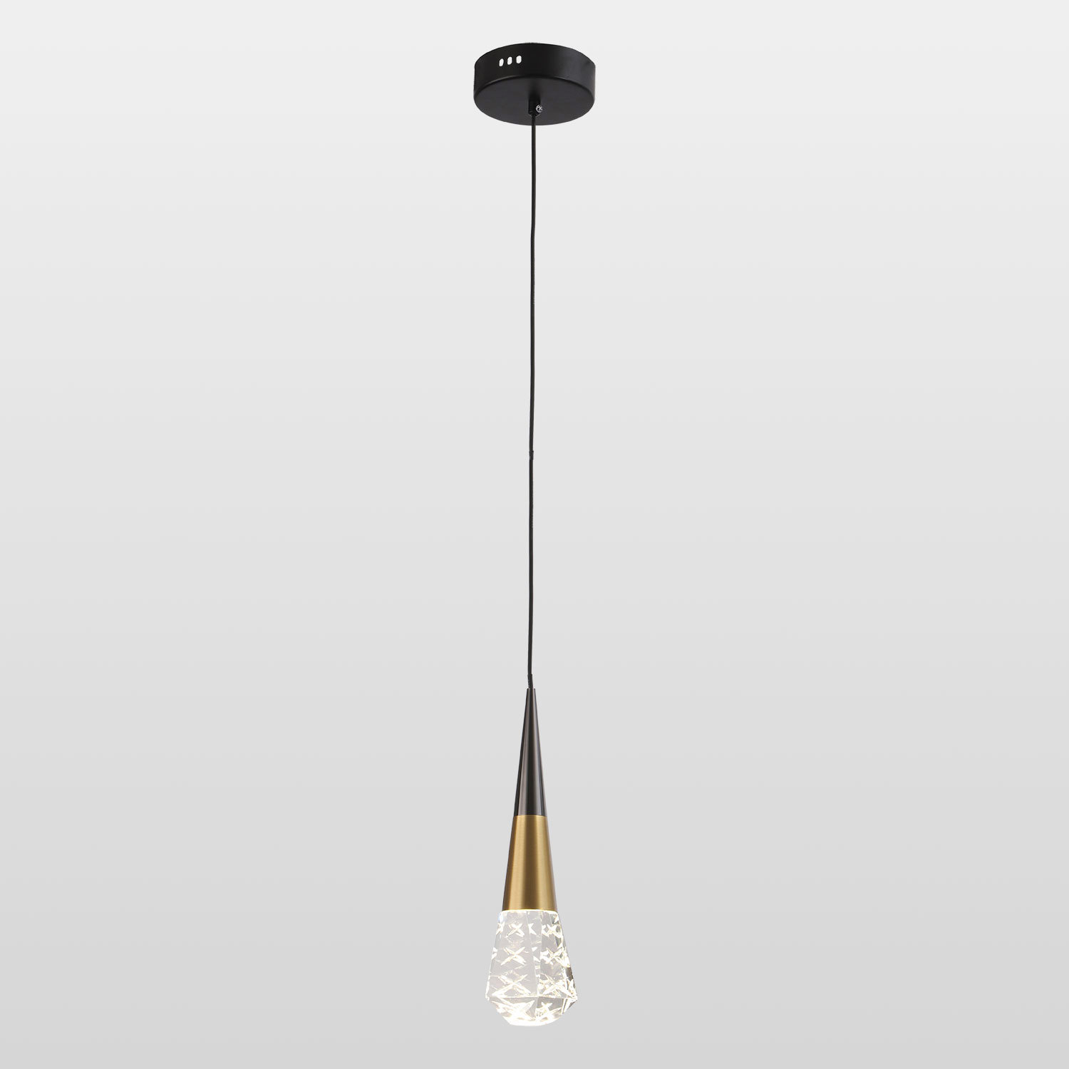 Изображение товара Светильник подвесной светодиодный Люссоле Duval Sy0417 5 м² нейтральный белый свет цвет золото