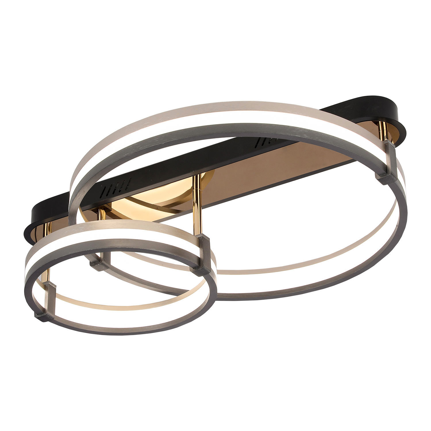 Изображение товара Люстра потолочная светодиодная Люссоле Hidalgo Sy0447 28 м² нейтральный белый свет цвет серый