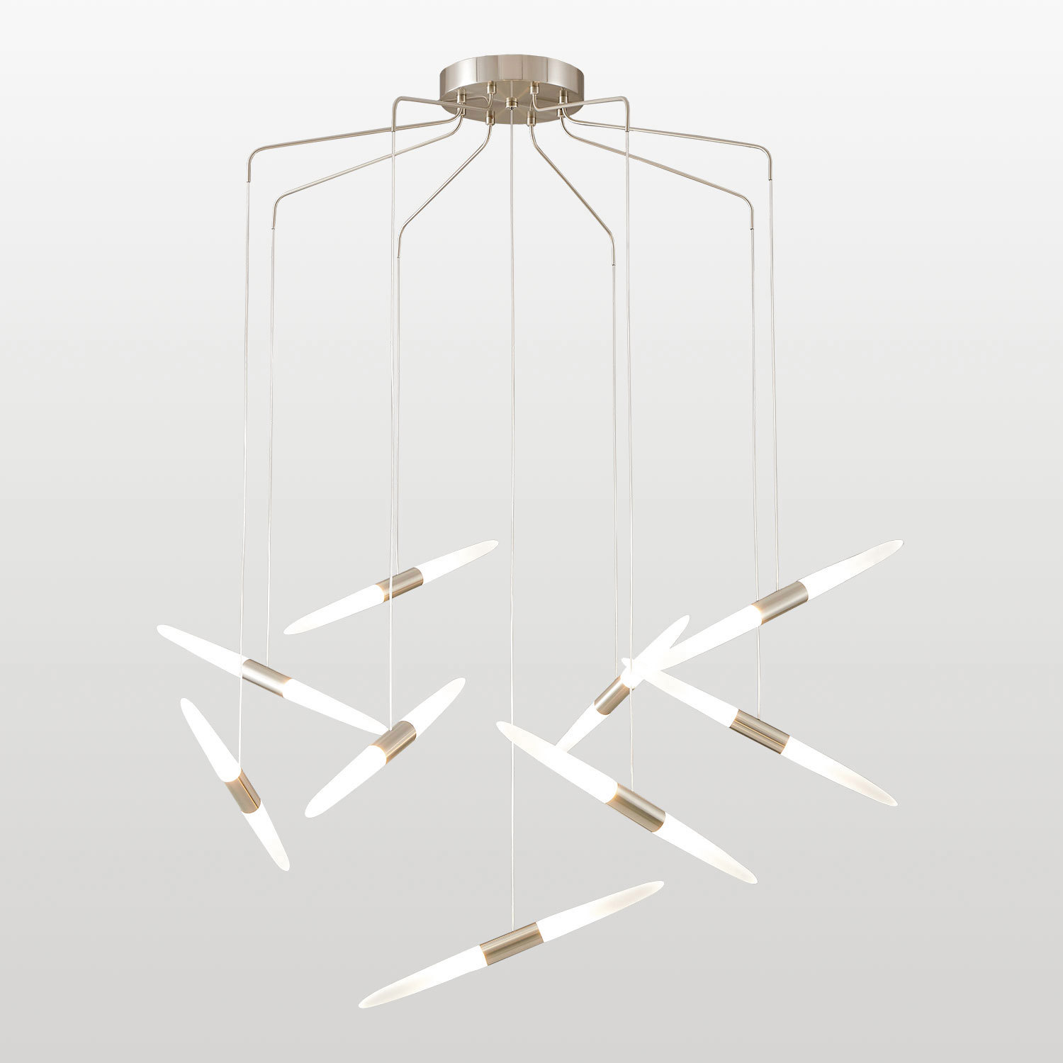 Изображение товара Люстра-паук светодиодная Люссоле Hopkins Sy8937 20 м² серебристая нейтральный белый свет