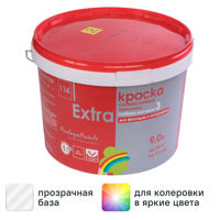 Изображение товара Краска фасадная Радуга Экстра матовая прозрачная база С 9 л Изображение товара Краска фасадная Радуга Экстра матовая прозрачная база С 9 л