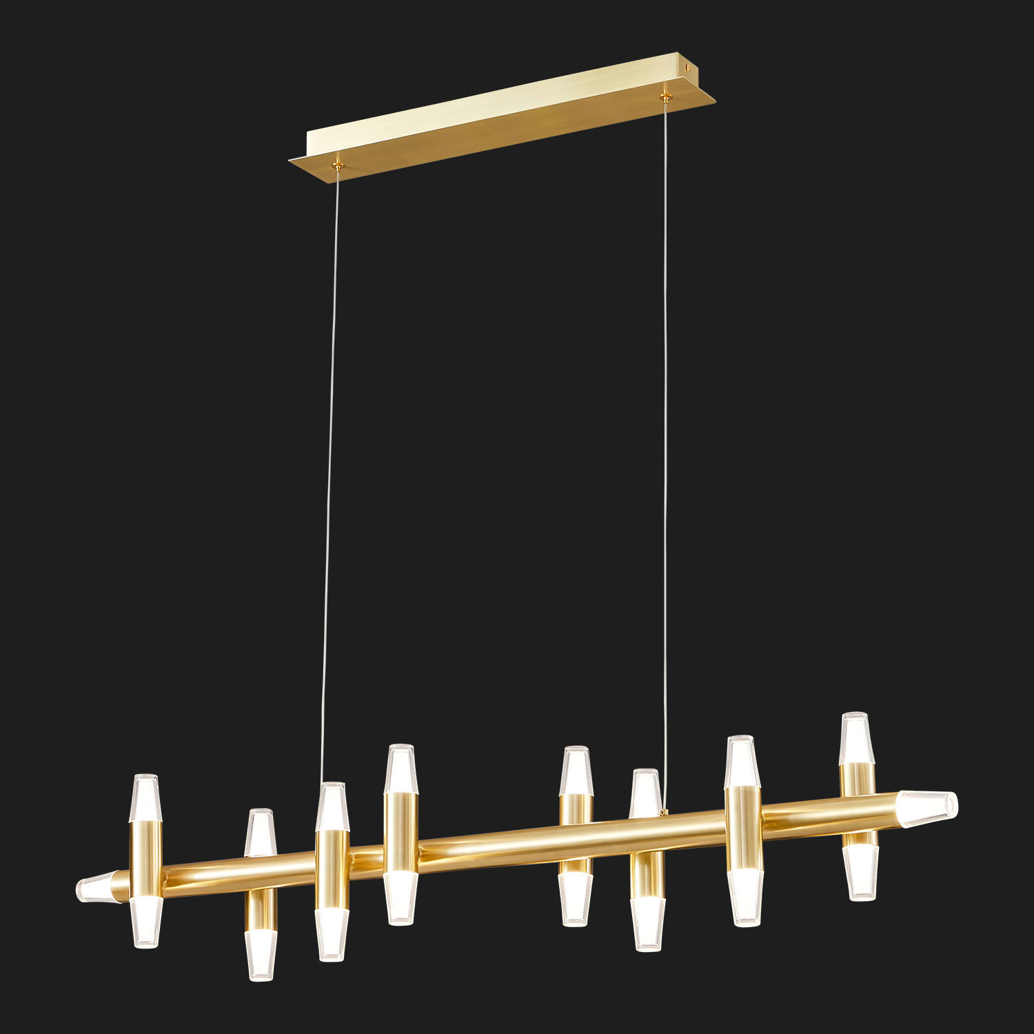 Изображение товара Люстра подвесная светодиодная Люссоле Hopkins Sy6047 15 м² нейтральный белый свет цвет золотистый