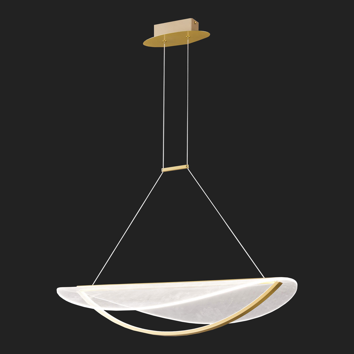 Изображение товара Люстра подвесная светодиодная Lampasas SY0247 20 м² золотистая металлическая