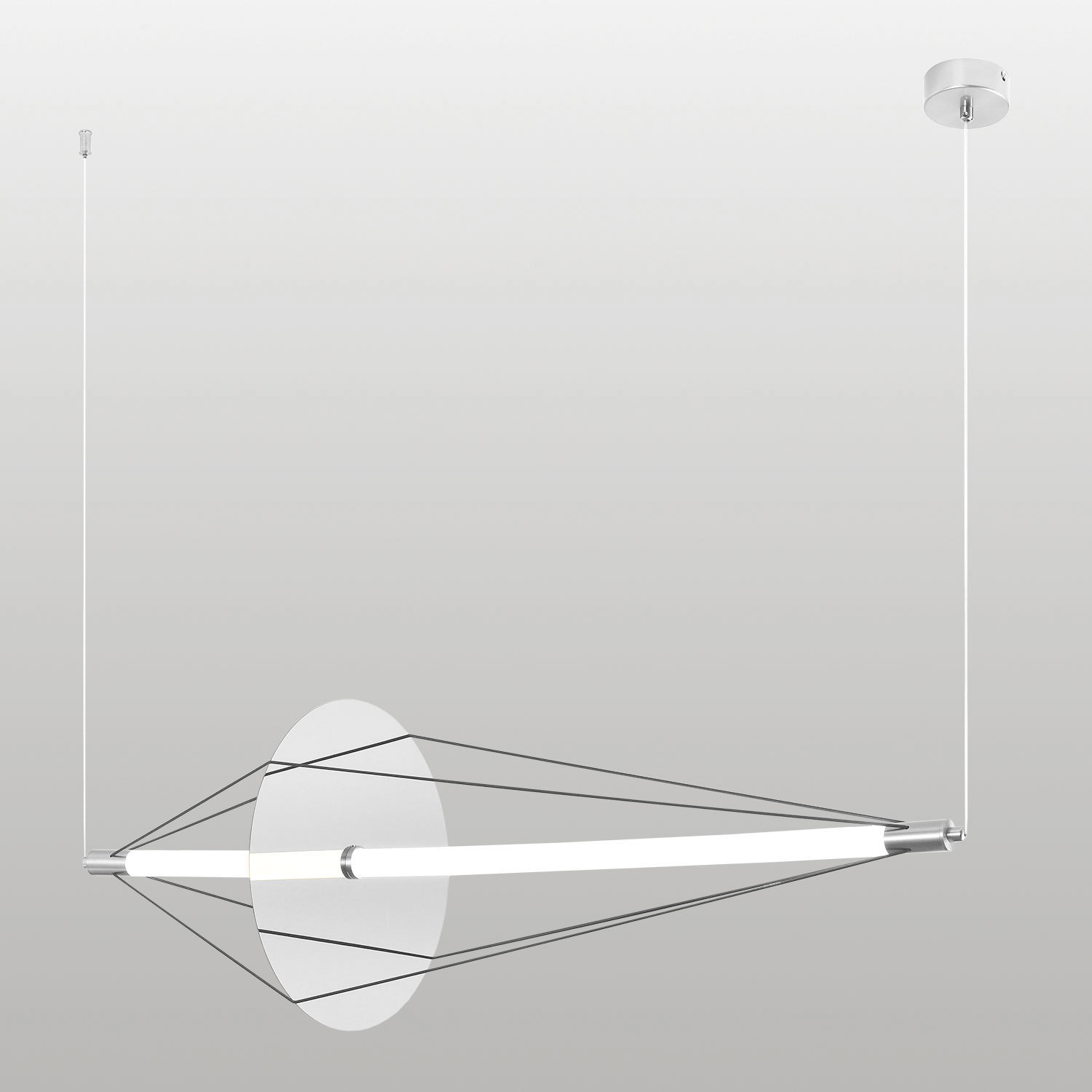 Изображение товара Люстра подвесная светодиодная Люссоле Nolan Sy1447 10 м² нейтральный белый свет хром