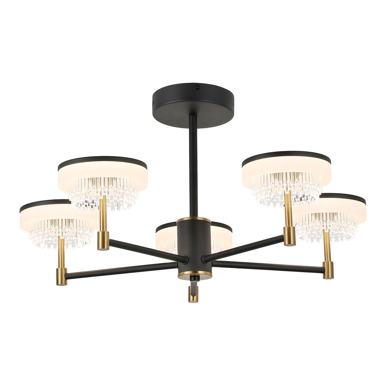 Изображение товара Люстра на штанге светодиодная Люссоле SY3847 18 м² нейтральный белый свет Черный