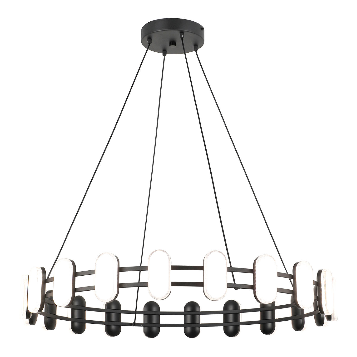 Изображение товара Люстра подвесная светодиодная Люссоле SY6947 для потолков до 21 м² нейтральный белый свет черный ди