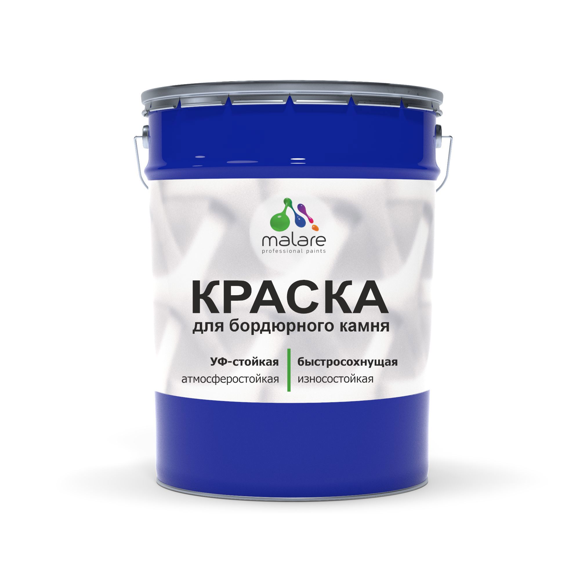 Изображение товара Краска для бордюрного камня тротуарных камней Malare StrongCorr износостойкая матовая цвет RAL 3020 красный 20 кг
