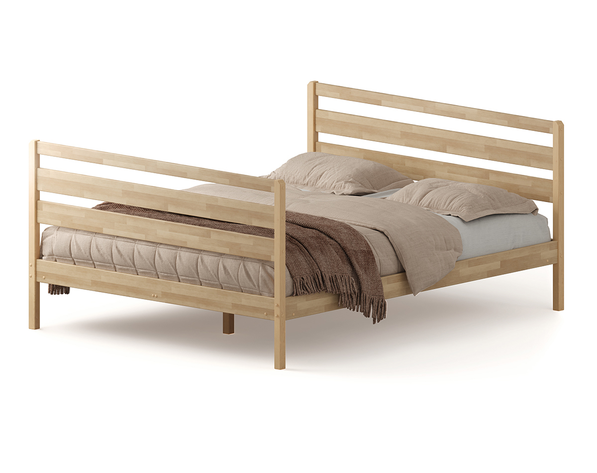 Изображение товара Кровать Домаклево Лето В3+В3 200x160 см из натурального дерева