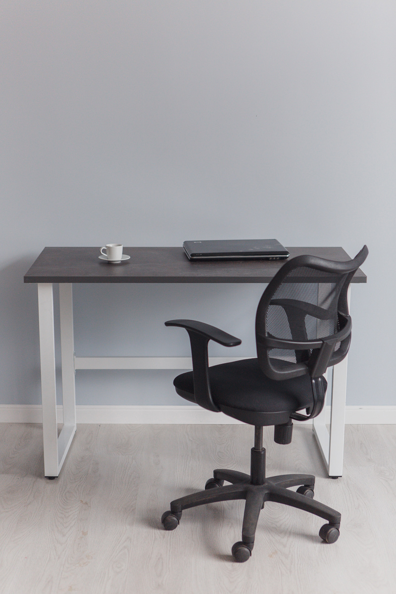 Изображение товара Стол компьютерный Diko loft Good desk 75x75x55 см ЛДСП цвет ателье темное/белый