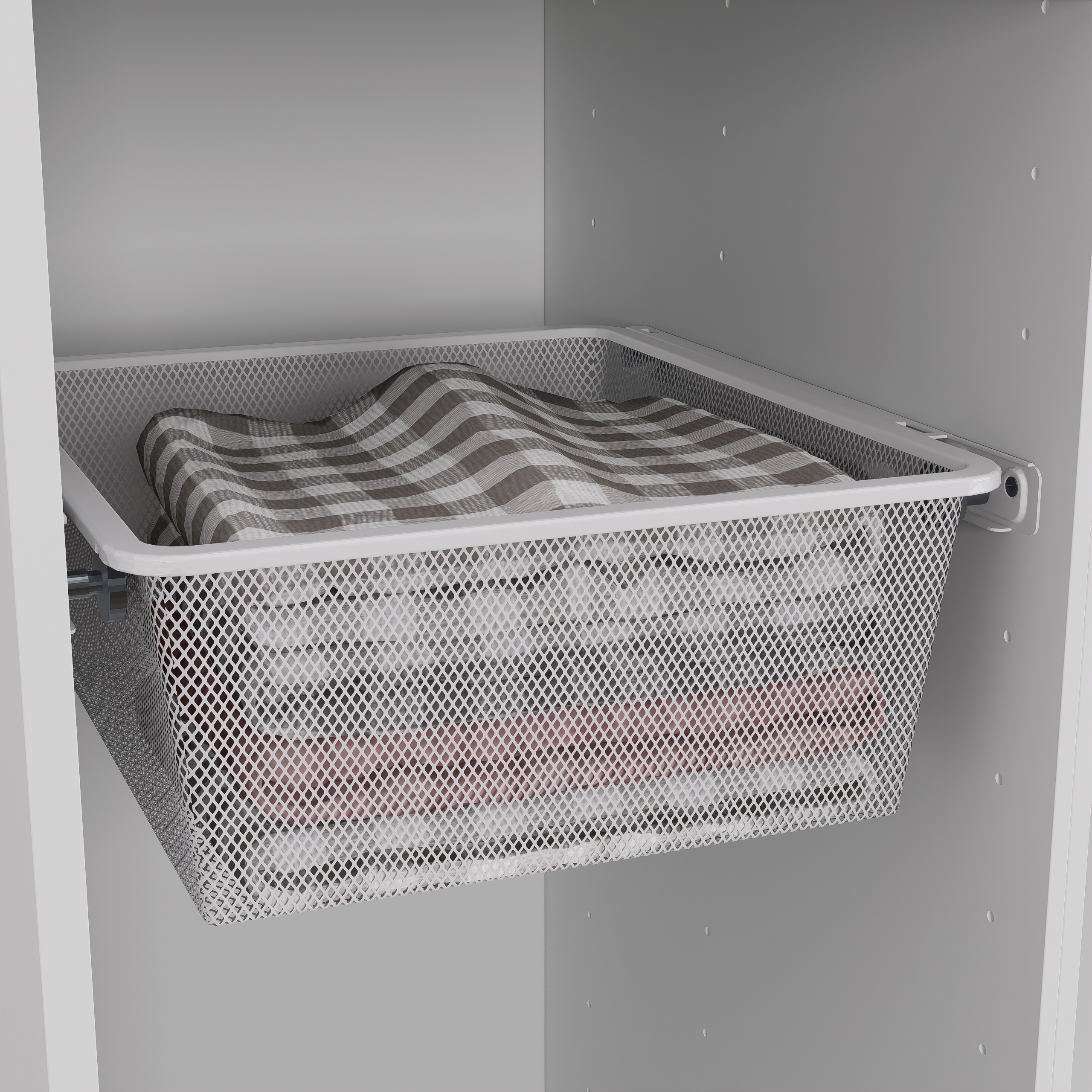 Изображение товара Корзина выдвижная 36.8х41.7x14.4 см цвет белый Изображение товара Корзина выдвижная 36.8х41.7x14.4 см цвет белый