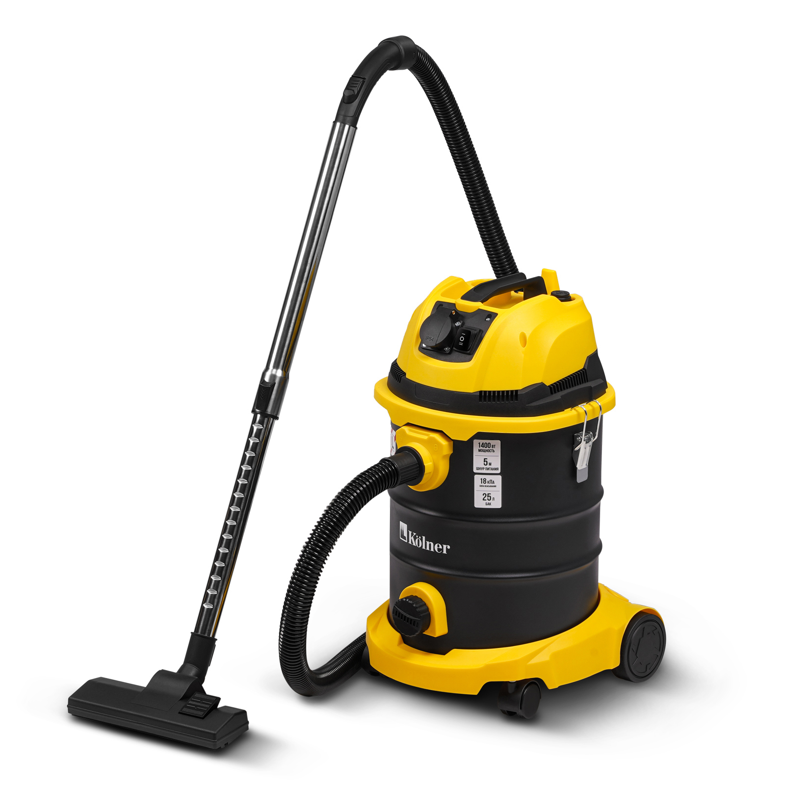 Изображение товара Пылесос строительный Kolner KVC 25L-FS, мощность 1400 Вт, ёмкость 25 л