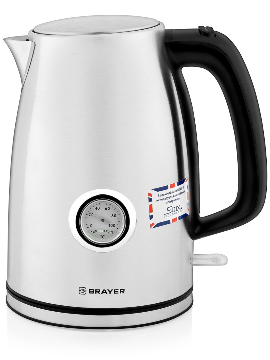 Изображение товара Электрический чайник BRAYER BR1022 1.7 л нержавеющая сталь, автоматическое отключение