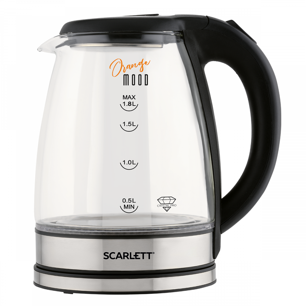 Изображение товара Электрический стеклянный чайник Scarlett SC-EK27G36 1.8 л автоматическое отключение