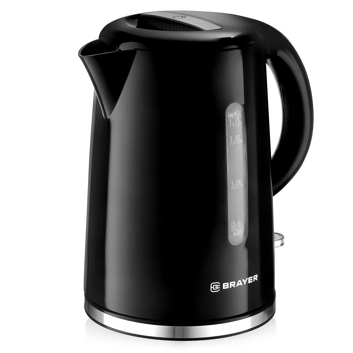 Изображение товара Электрочайник Brayer BR1032 1.7 л черный с системой фильтрации и автоматическим отключением