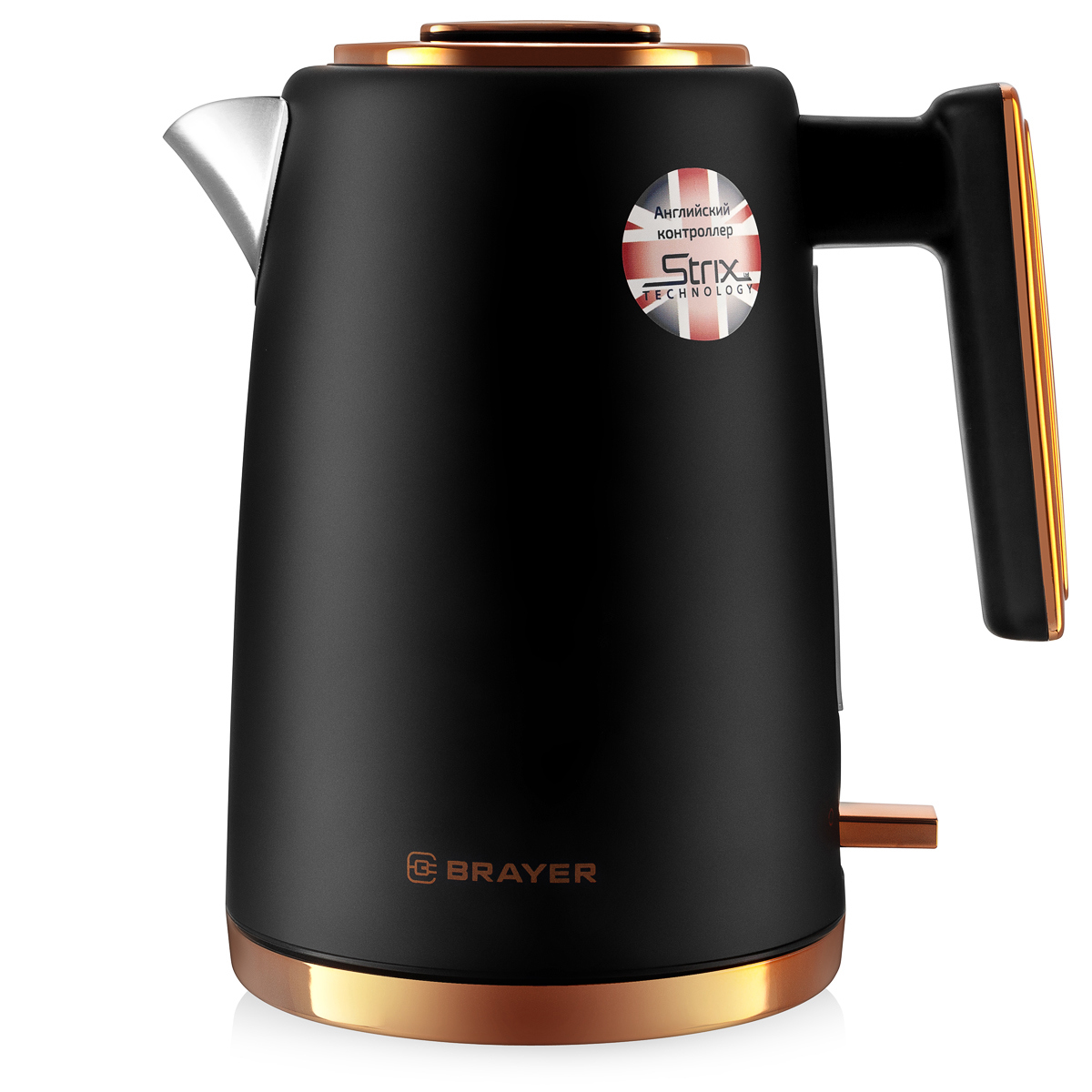 Изображение товара Чайник 1.7 л Brayer BR1054 нержавеющая сталь цвет черный