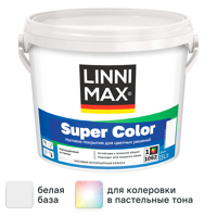 Изображение товара Краска для стен и потолков Linnimax Super Color моющаяся матовая цвет белый база 1 2.5 л