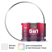 Изображение товара Грунт-эмаль по ржавчине 5 в 1 Лакра цвет белый база А RAL9003 0.4 л