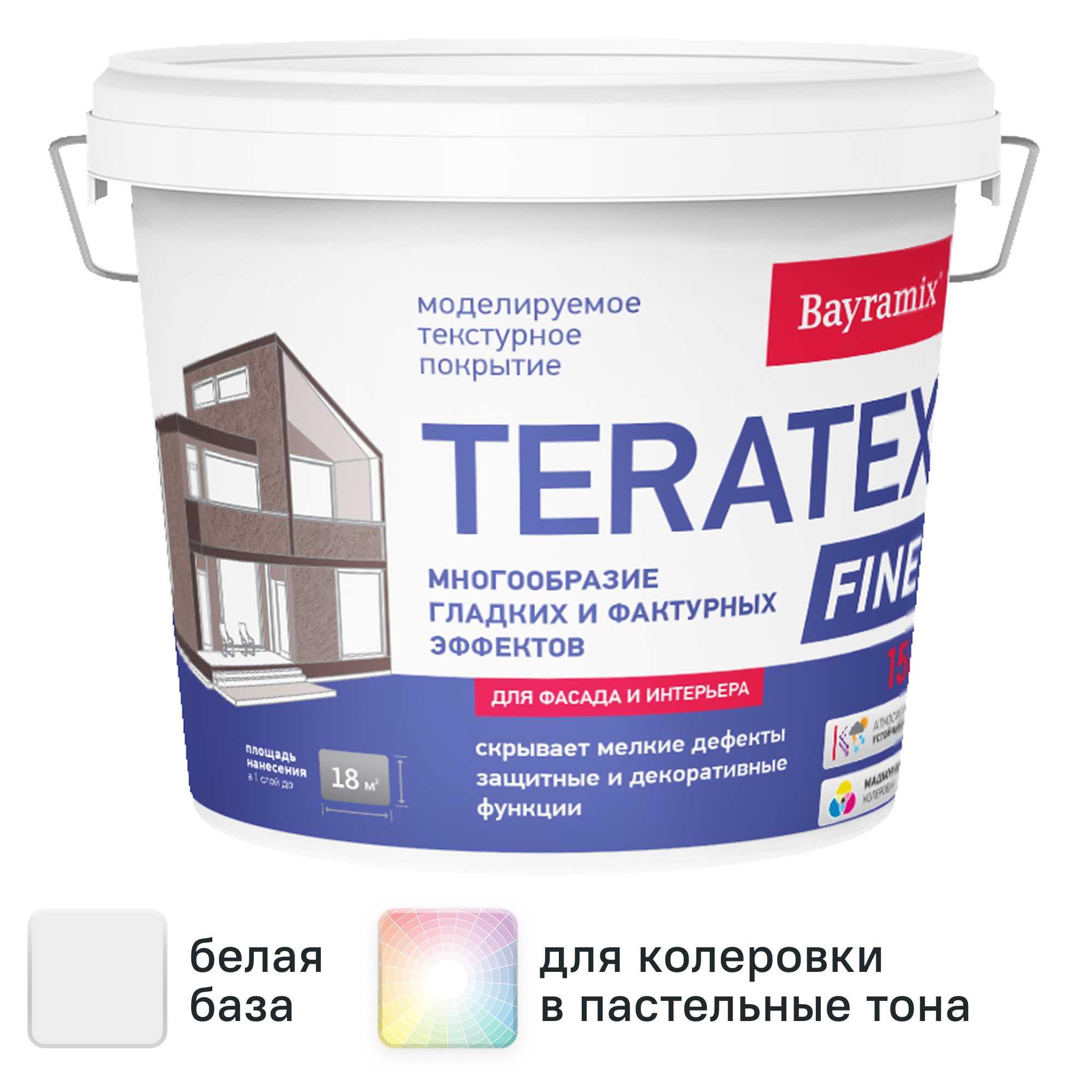 Изображение товара Штукатурка декоративная моделируемая Bayramix Terratex Fine 15 кг