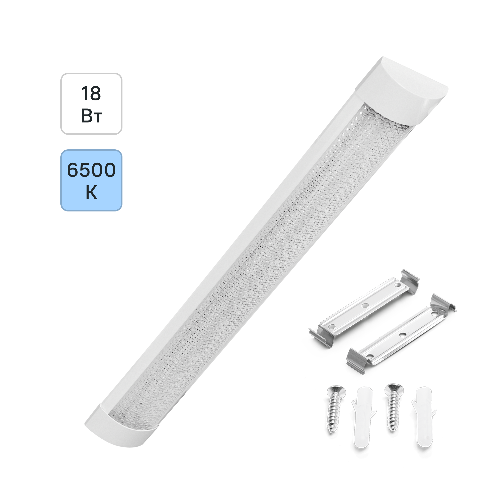 Изображение товара Светильник линейный светодиодный Wolta WLFW18W04 600 мм 18 Вт холодный белый свет