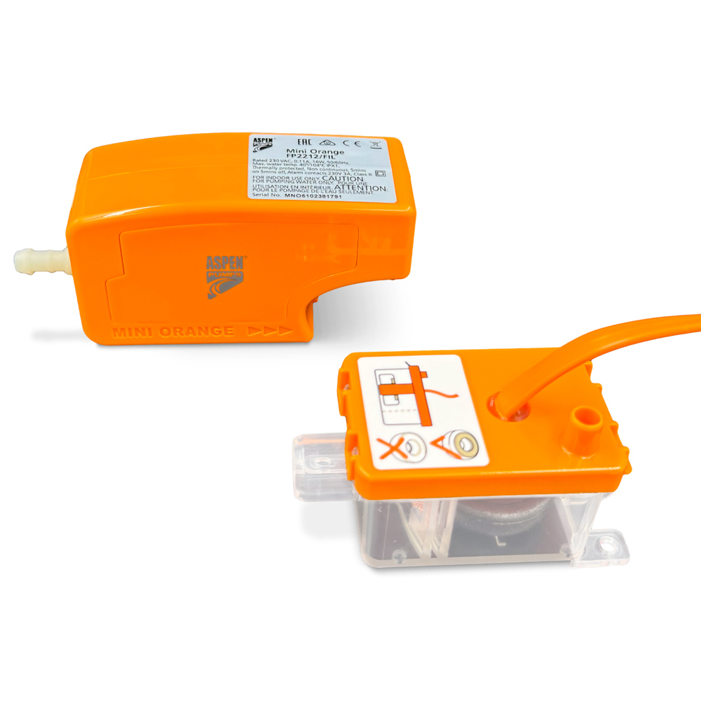 Изображение товара Помпа дренажная Aspen Mini Orange проточная 12 л/ч 21 Дб Изображение товара Помпа дренажная Aspen Mini Orange проточная 12 л/ч 21 Дб