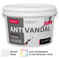 Изображение товара Краска фасадная Bayramix Ultra Durable антивандальная матовая цвет белый база А 2.7 л