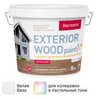 Изображение товара Краска для деревянных фасадов Bayramix Exterior Wood матовая цвет белый 9 л
