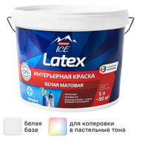 Изображение товара Интерьерная краска Parade Latex белая база А 5 л - матовая для стен и потолков
