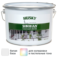 Изображение товара Краска для дерева Husky Siberian полуматовая 9л для наружных работ Изображение товара Краска для дерева Husky Siberian полуматовая 9л для наружных работ