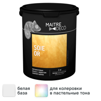 Изображение товара Краска декоративная Maitre Deco Soie Or 2 кг цвет золотой