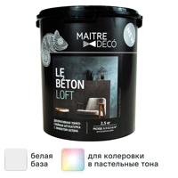 Изображение товара Штукатурка декоративная Maitre Deco Le Beton Loft 2.5 кг цвет белый