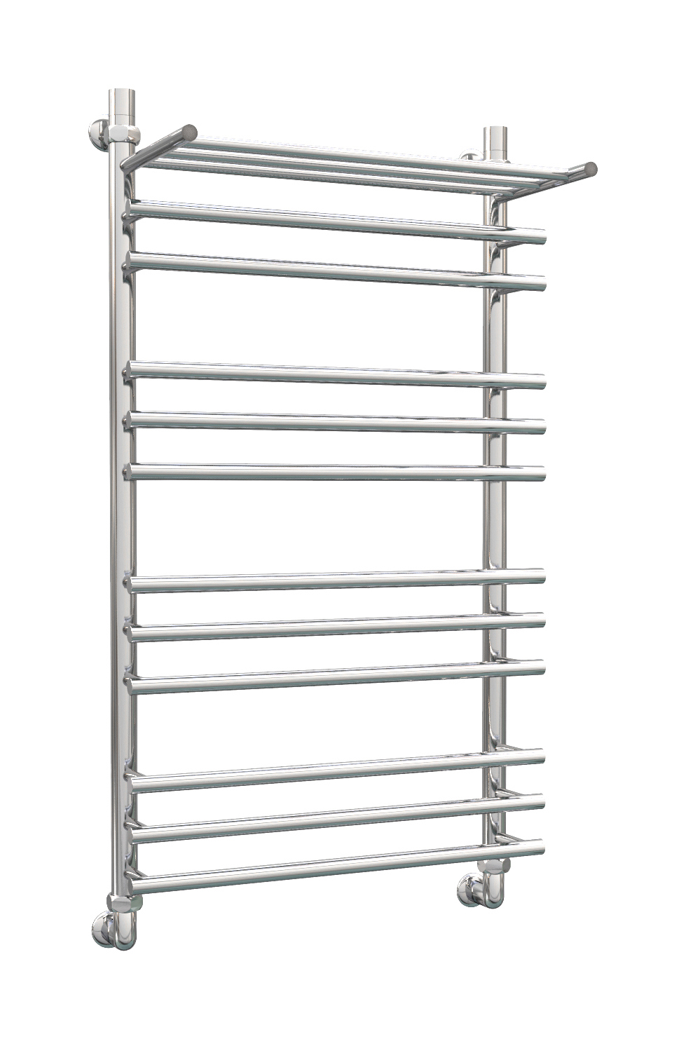 Изображение товара Водяной полотенцесушитель с полкой Роснерж Нео 1 L106110 1000x530 мм хром