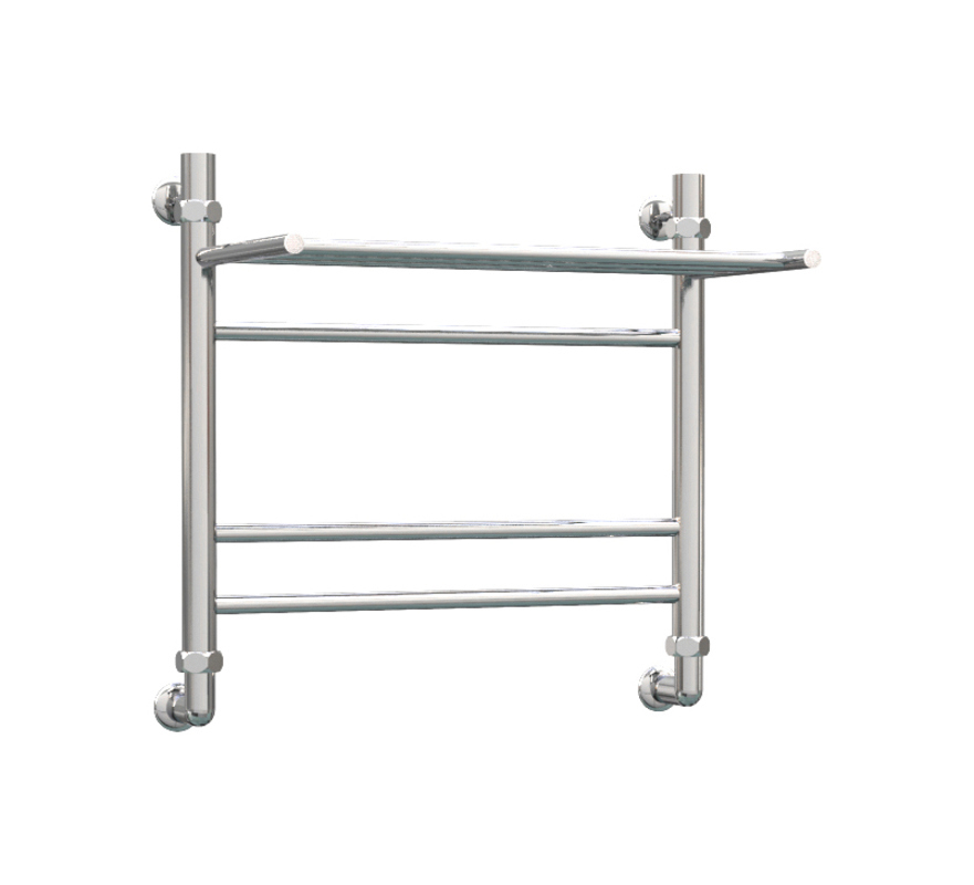 Изображение товара Полотенцесушитель водяной Роснерж Прямая L107110 50x40 с полкой нержавеющая сталь