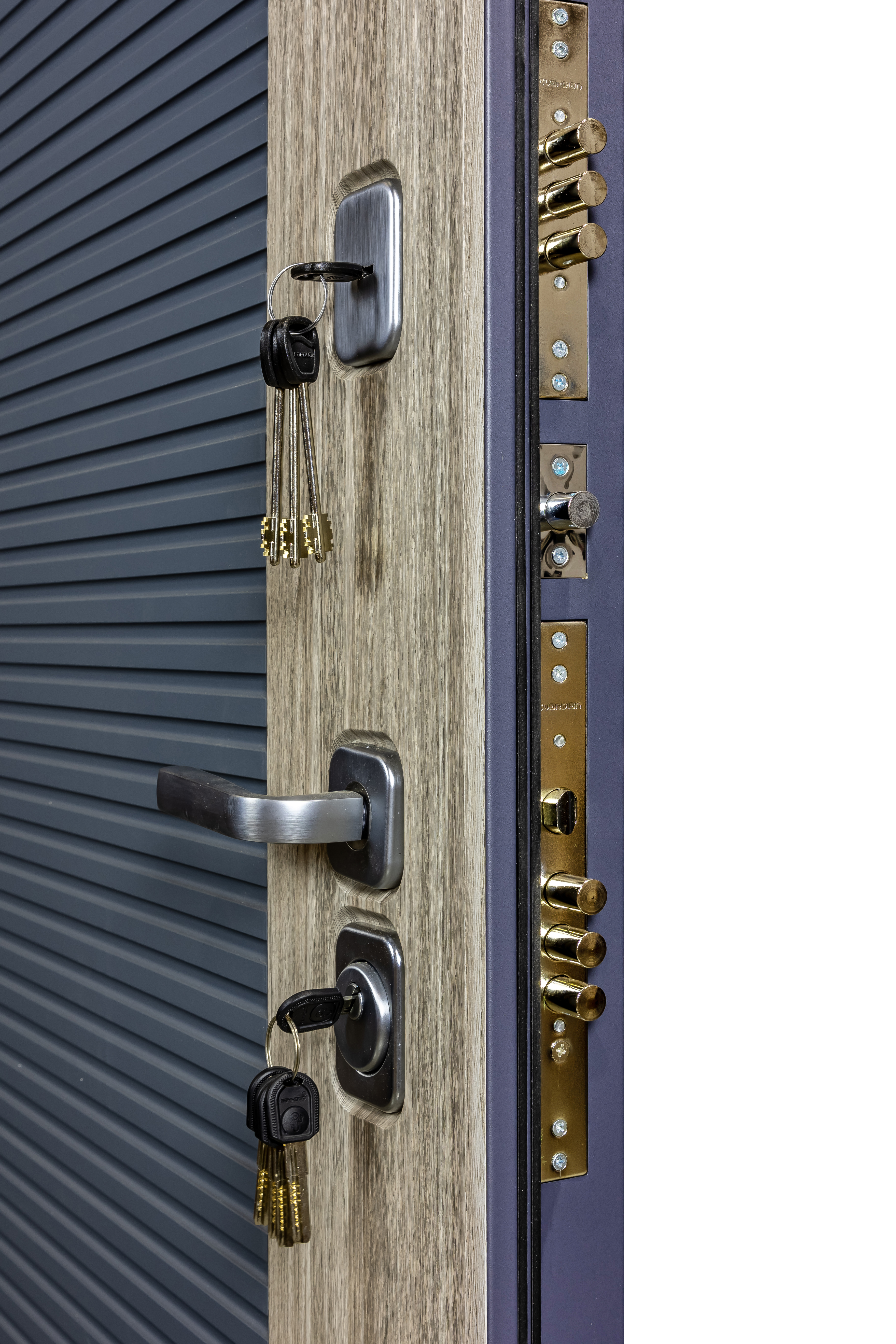 Изображение товара Входная дверь Diva 76левый 205x96см цвет дуб серый/Д11 белый софт