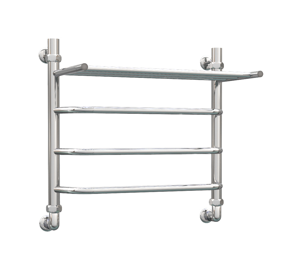 Изображение товара Водяной полотенцесушитель с полкой Роснерж L108100 500x530 мм хром