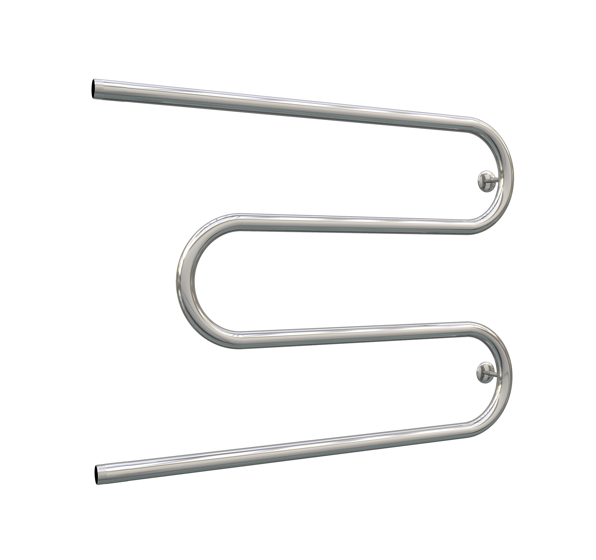 Изображение товара Водяной М-образный полотенцесушитель Роснерж 60x80, нержавеющая сталь, хром