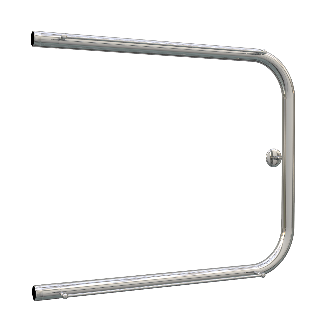 Изображение товара Водяной полотенцесушитель П-образный с полкой Роснерж 500x600 мм хром