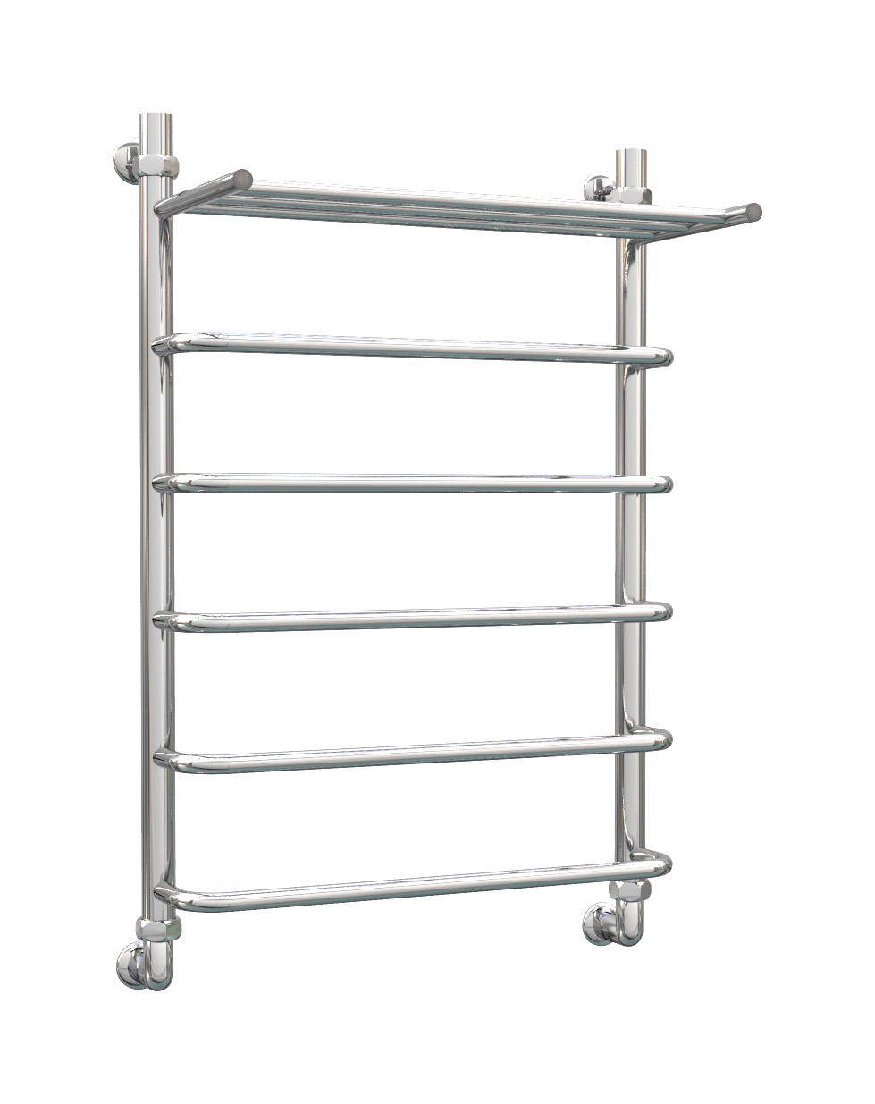 Изображение товара Водяной полотенцесушитель с полкой Лесенка Роснерж L102100 700x530 мм хром
