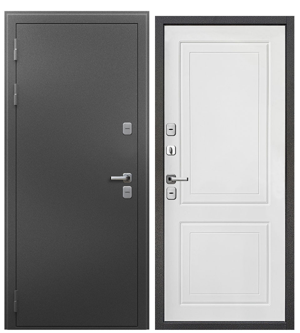 Изображение товара Входная дверь FOREMAN Ф-10 Термо Левый 205x96 см Титан/Белый матовый