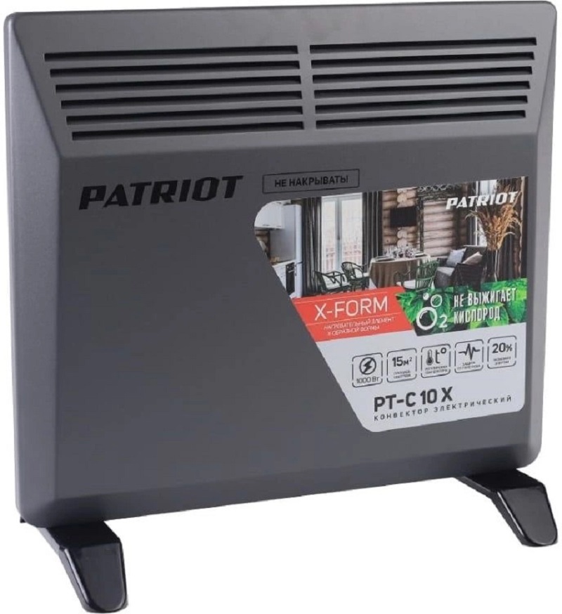 Изображение товара Конвектор электрический Patriot PT-C 10 X с механическим термостатом 1000 Вт Изображение товара Конвектор электрический Patriot PT-C 10 X с механическим термостатом 1000 Вт