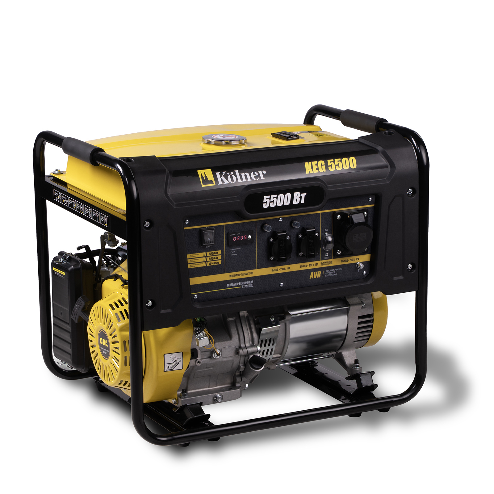 Изображение товара Бензиновый генератор Kolner KEG 5500 5.5 кВт с автоматической стабилизацией напряжения