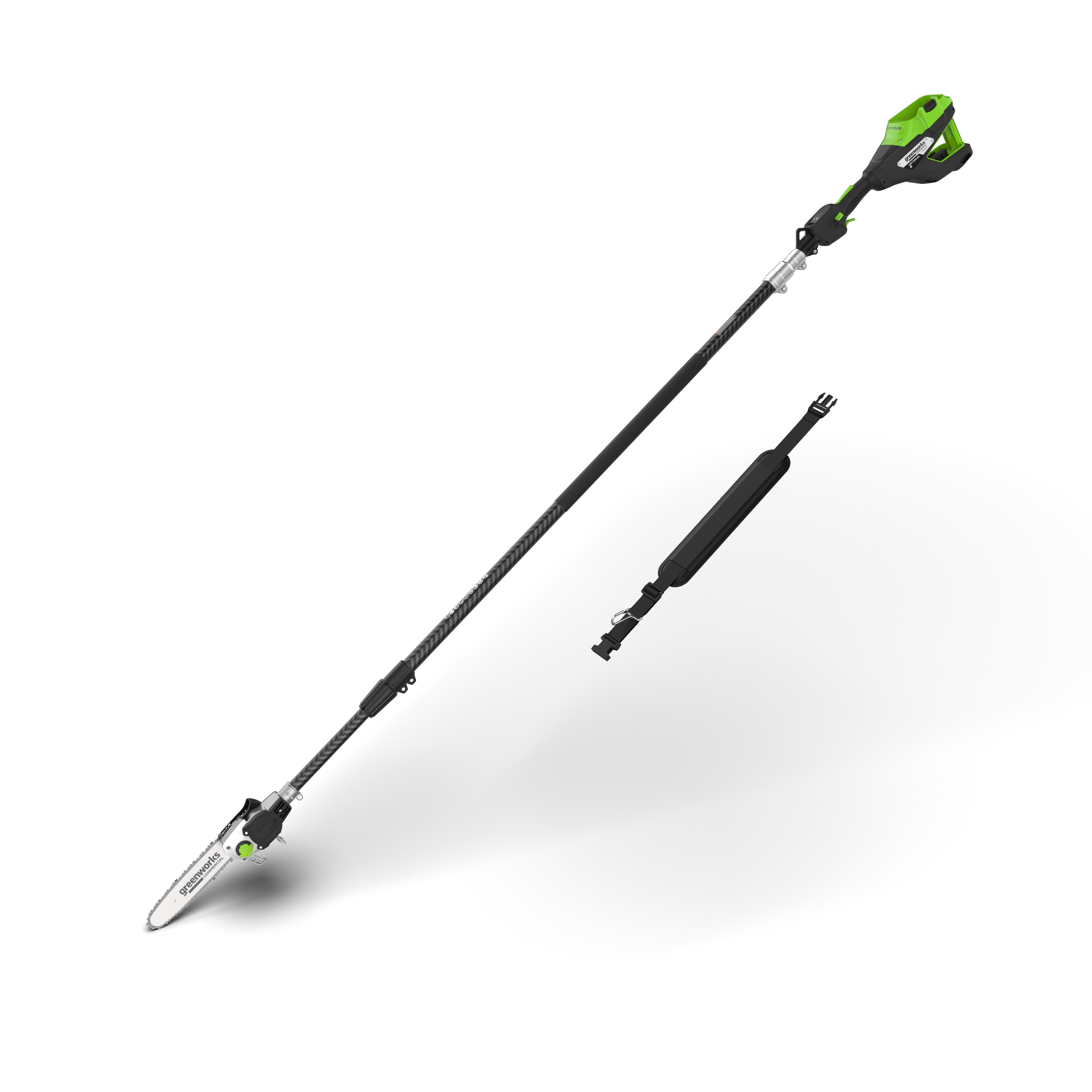 Изображение товара Высоторез аккумуляторный Greenworks PS102T 24 В с телескопической штангой Изображение товара Высоторез аккумуляторный Greenworks PS102T 24 В с телескопической штангой